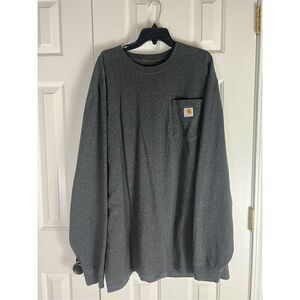 Carhartt Mens Grey Shirt Size 2XL Tall